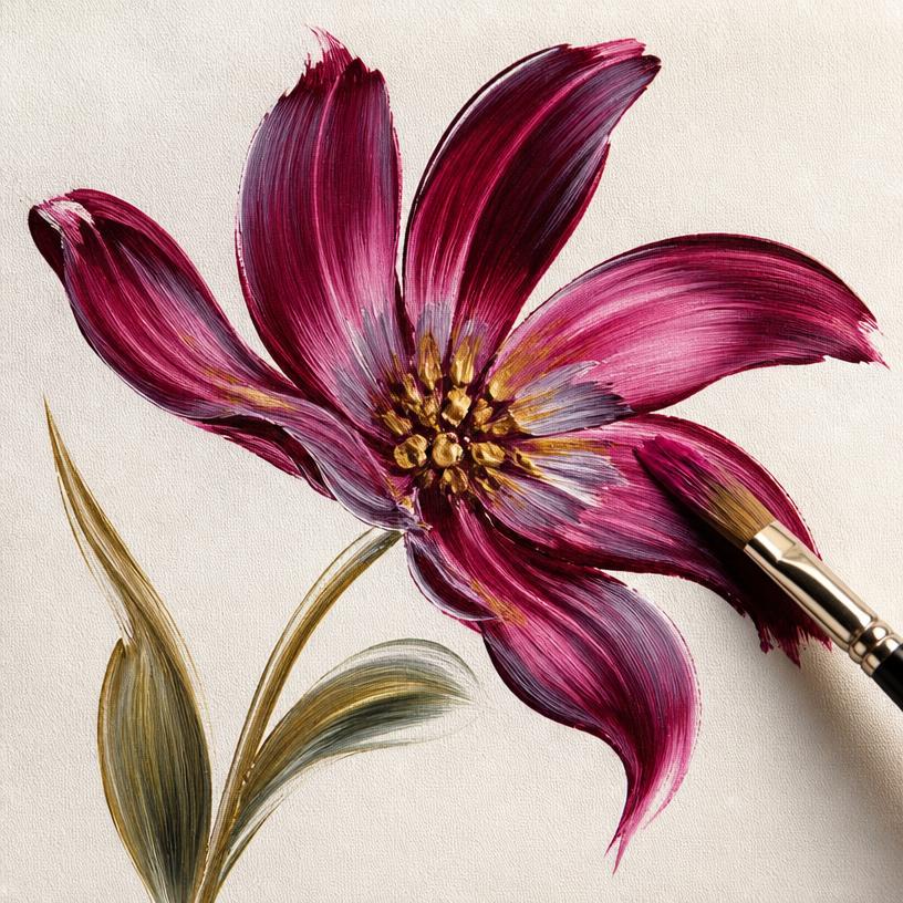One Stroke Painting artwork